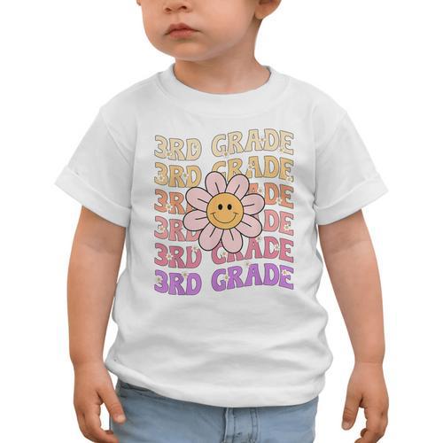 Groovy 3rd Grade Back To School Retro Groovy Third Grade Graphic Toddler T-Shirt - Savourry
