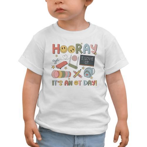 Hooray It’s An OT Day Occupational Therapy Back To School Premium Tri-Blend Graphic Toddler T-Shirt - Savourry