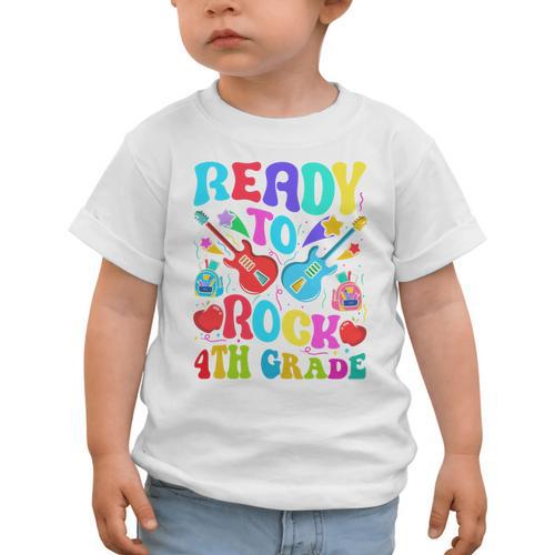 Im Ready To Rock 4th Grade Back To School 4th Grade Guitar Performance Graphic Toddler T-Shirt - Savourry