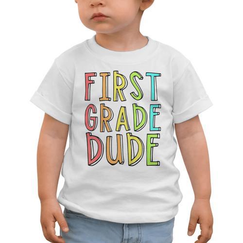 Kids First Day Of First Grade Dude 1st Grade Back To School Boys Graphic Toddler T-Shirt - Savourry