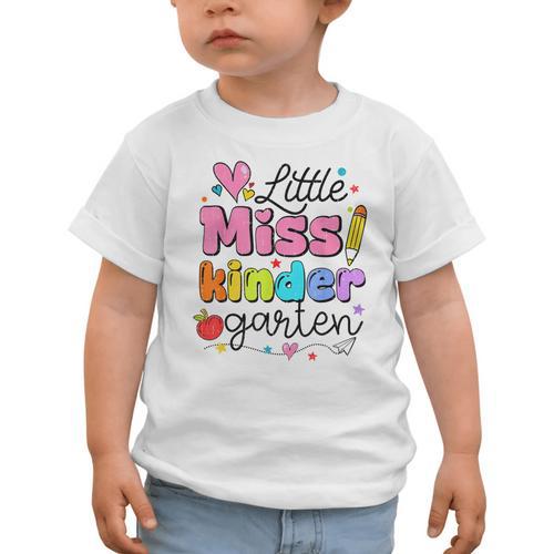 Little Miss Kindergarten Back To School Cute Kinder Girls Graphic Toddler T-Shirt - Savourry