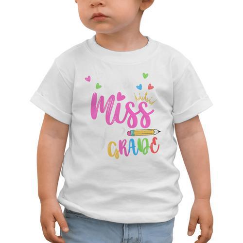 Little Misss Third Grade Back To School 3rd Grader Girl Graphic Toddler T-Shirt - Savourry