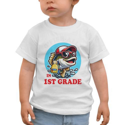 O’Fish-Ally a 1st Grade Mom Back To School Premium Tri-Blend Graphic Toddler T-Shirt - Savourry