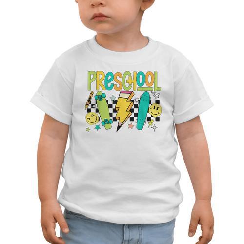 Preschool Skateboard Back To School Boy Girl Kid Graphic Toddler T-Shirt - Savourry
