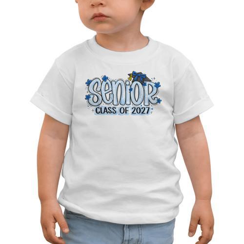 Senior 2027 Blue Girls Class Of 27 Back To School Graphic Toddler T-Shirt - Savourry