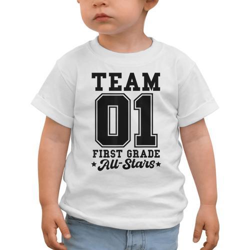 Team 1st Grade All-Stars Back To School Sports Jersey Graphic Toddler T-Shirt - Savourry