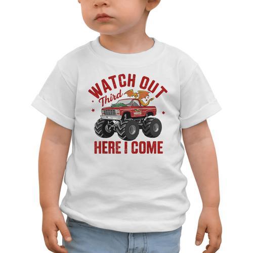 Watch Out Third Here I Came Dragon Back To School Summer Tee Graphic Toddler T-Shirt - Savourry