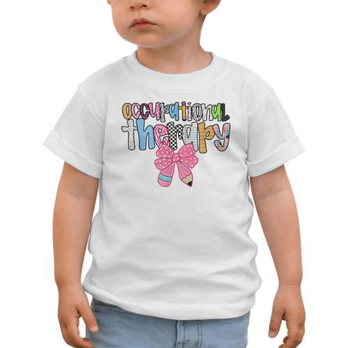 Women Occupational Therapy OT Pencil Bow Back To School COTA Graphic Toddler T-Shirt - Savourry
