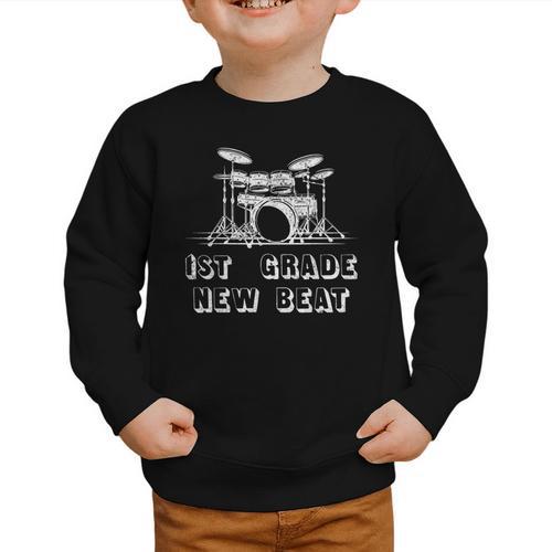 1st Grade New Beat Music And Dumb Lover Back To School Graphic Toddler Sweatshirt - Savourry