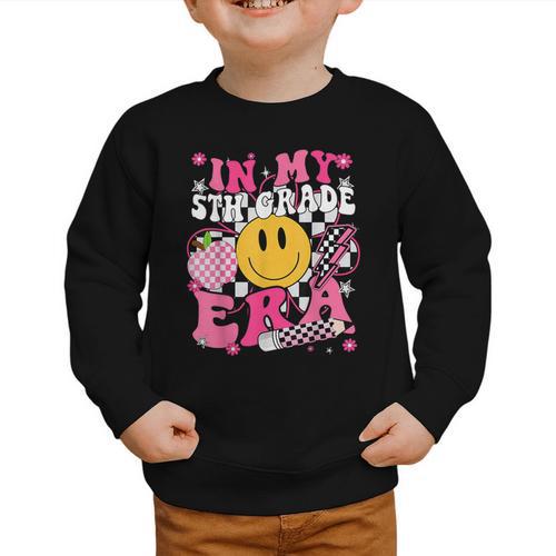 In My 5th Grade Era First Day Of School Back To School Retro Graphic Toddler Sweatshirt - Savourry