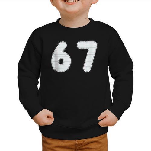 Back To School 67 Notebook Number For Class Year Graphic Toddler Sweatshirt - Savourry