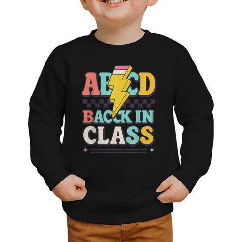 Back To School ABCD Back In Class Graphic Toddler Sweatshirt - Savourry