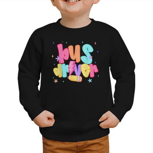 Back To School Bus Driver First Day Men Women Lighting Graphic Toddler Sweatshirt - Savourry