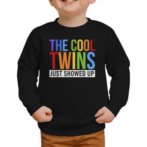 Back To School Cool Twins Just Showed Up Kid Boy Teen Twin Graphic Toddler Sweatshirt - Savourry