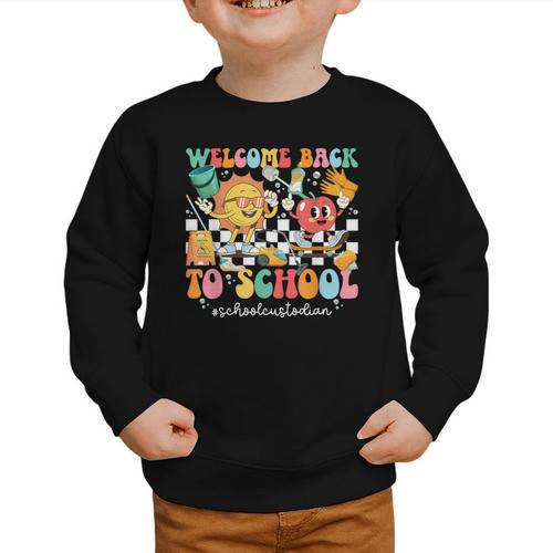 Back To School Custodian First Day Of School Custodian Graphic Toddler Sweatshirt - Savourry