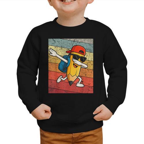 Back To School Dabbing Pencil First Day Boys Kids Graphic Toddler Sweatshirt - Savourry