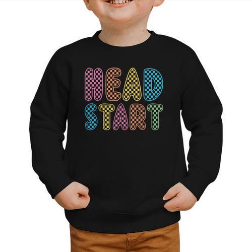 Back To School Head Start First Day Men Women Kid Checkered Graphic Toddler Sweatshirt - Savourry