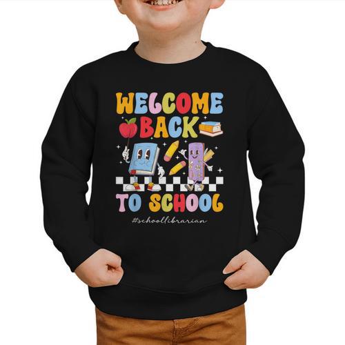 Back To School Librarian First Day Of School Librarian Graphic Toddler Sweatshirt - Savourry