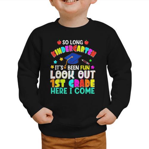 Back To School Look Out 1st Grade Here I Come For Kids Graphic Toddler Sweatshirt - Savourry