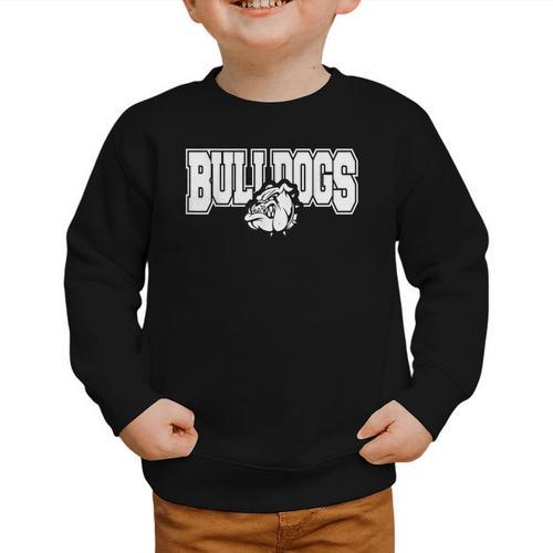 Bulldogs High School Spirit Fan Team Bulldog Back To School Graphic Toddler Sweatshirt - Savourry
