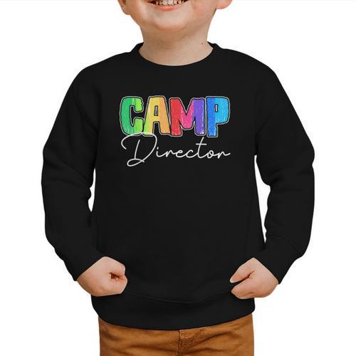 Camp Director Counselor Camper Camping Back To School Graphic Toddler Sweatshirt - Savourry
