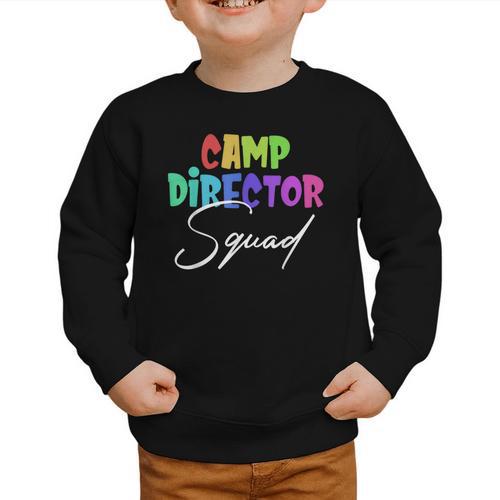 Camp Director Squad Counselor Camper Camping Back To School Graphic Toddler Sweatshirt - Savourry