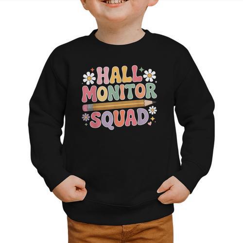 Campus School Hall Monitor Squad Patrol Back To School Graphic Toddler Sweatshirt - Savourry