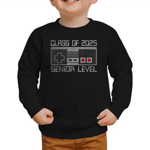 Class Of 2025 Senior Level Back To School Gamer Graduation Graphic Toddler Sweatshirt - Savourry