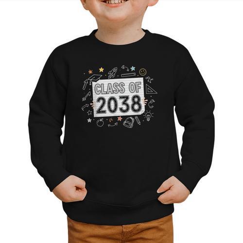 Class Of 2038 Grow Wiith Me School Back To School First Day Graphic Toddler Sweatshirt - Savourry
