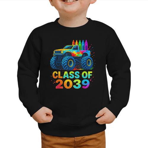 Class Of 2039 Monster Truck Kindergarten Back To School Boys Graphic Toddler Sweatshirt - Savourry