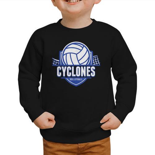 Cyclones Volleyball Back To School Spirit B Graphic Toddler Sweatshirt - Savourry