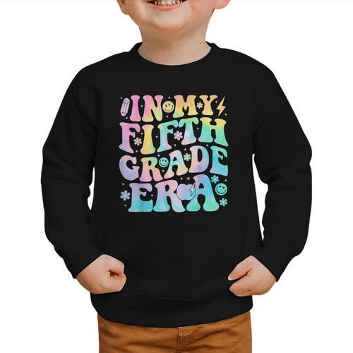 In My Fifth Grade Era Girl Tie Dye 5th Grade Back To School Graphic Toddler Sweatshirt - Savourry