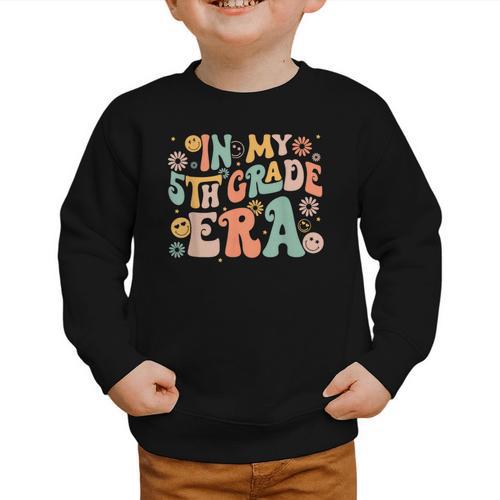 In My Fifth Grade Era Retro 5th Grade Back To School Graphic Toddler Sweatshirt - Savourry