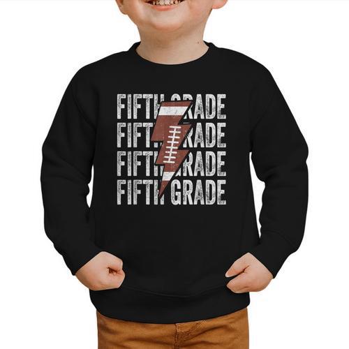 Football Fifth Grade First Day Of 5th Grade Back To School Graphic Toddler Sweatshirt - Savourry
