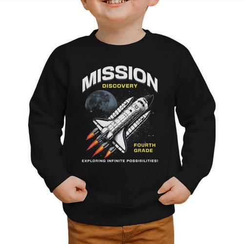 Fourth Grade Back To School Space Rocket Astronaut Graphic Toddler Sweatshirt - Savourry