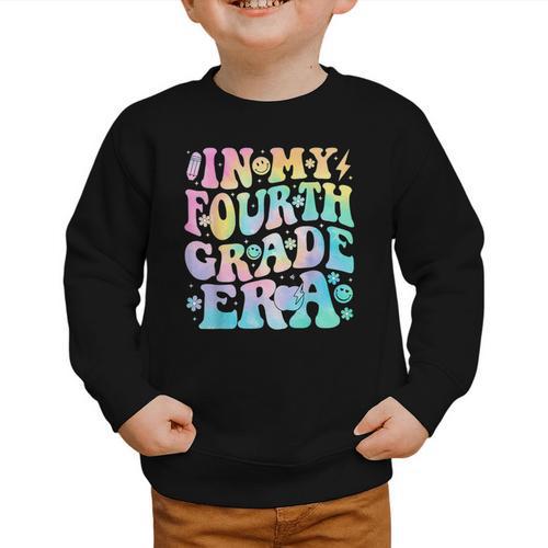 In My Fourth Grade Era Girl Tie Dye 4th Grade Back To School Graphic Toddler Sweatshirt - Savourry