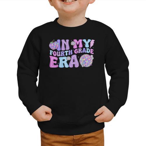 In My Fourth Grade Era Retro Back To School Disco Ball Graphic Toddler Sweatshirt - Savourry