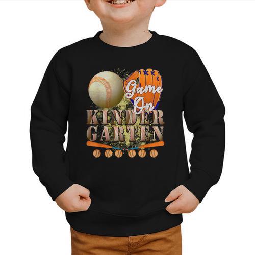 Game On Kindergarten Baseball Back To School Student Kid Boy Graphic Toddler Sweatshirt - Savourry
