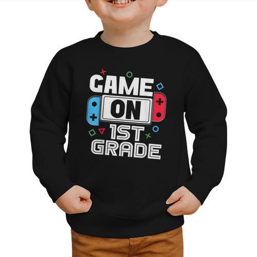 Gamer Back To School Game 1st Grade Kids Boys Graphic Toddler Sweatshirt - Savourry