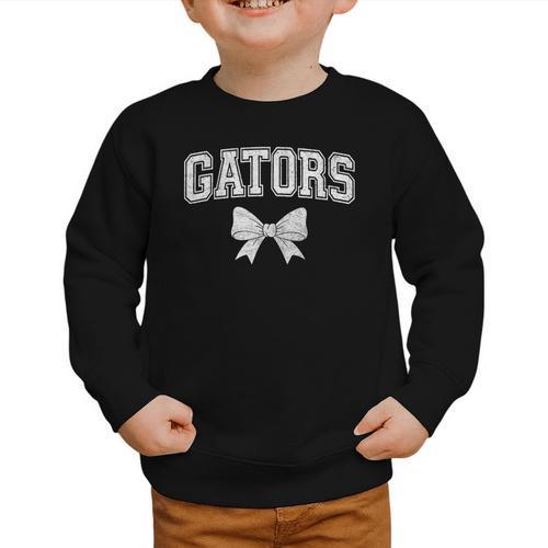 Gators High School Coquette Bow Gator Back To School Graphic Toddler Sweatshirt - Savourry