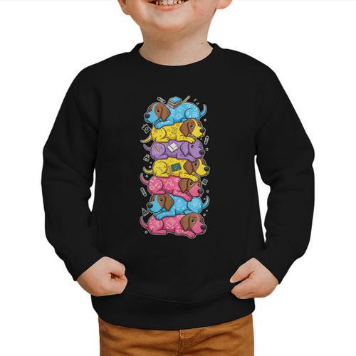 German Shorthaired Pointer Rainbow Back To School Boys Girls Graphic Toddler Sweatshirt - Savourry