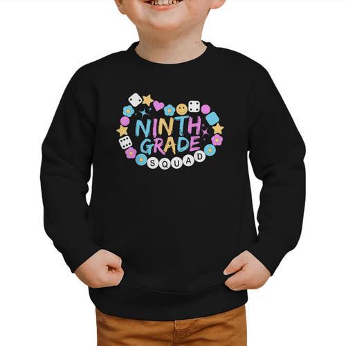 Girls 9th Grade Vibes Back To School Ninth Grade Graphic Toddler Sweatshirt - Savourry