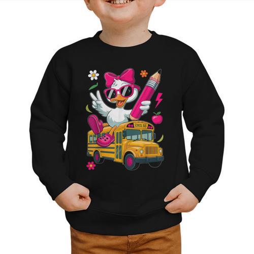 Goose Back To School First Day Of School Girls Boys Graphic Toddler Sweatshirt - Savourry