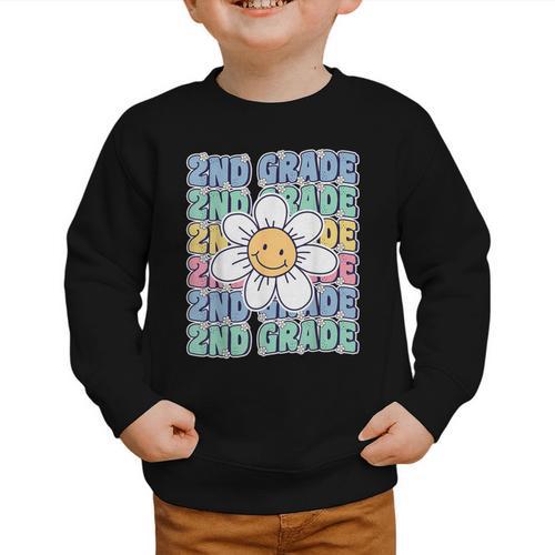 Groovy 2nd Grade Back To School First Day Of Second Grade Graphic Toddler Sweatshirt - Savourry