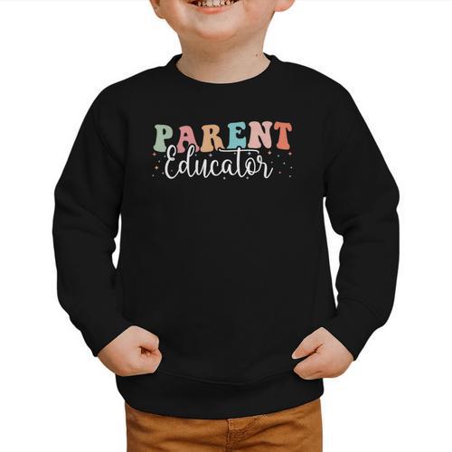 Groovy Parent Educator Back To School Graphic Toddler Sweatshirt - Savourry