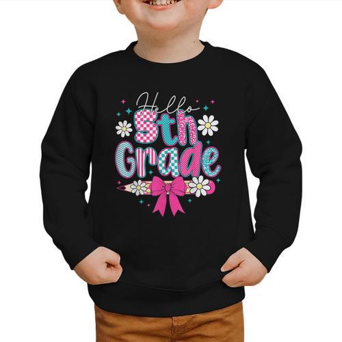 Hello Fifth Grade Team 5th Grade Back To School Boys Girls Graphic Toddler Sweatshirt - Savourry