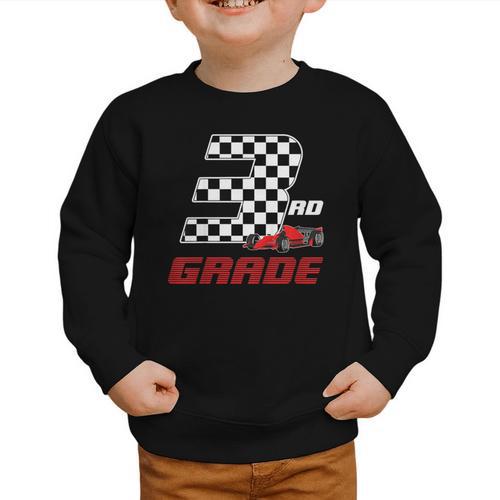Kids Race Car 3rd Third Grade Boys Cars Lovers Back To School Graphic Toddler Sweatshirt - Savourry