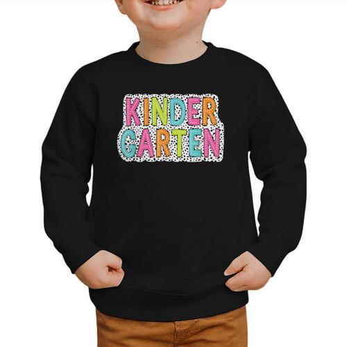 Kindergarten Dalmatian Dots Dream Team Back To School Graphic Toddler Sweatshirt - Savourry