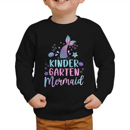 Kindergarten Mermaid Back To School Girls First Day Kinder Graphic Toddler Sweatshirt - Savourry