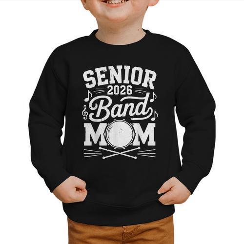My Last First Day Senior 2026 Band Mom Back To School Retro Graphic Toddler Sweatshirt - Savourry